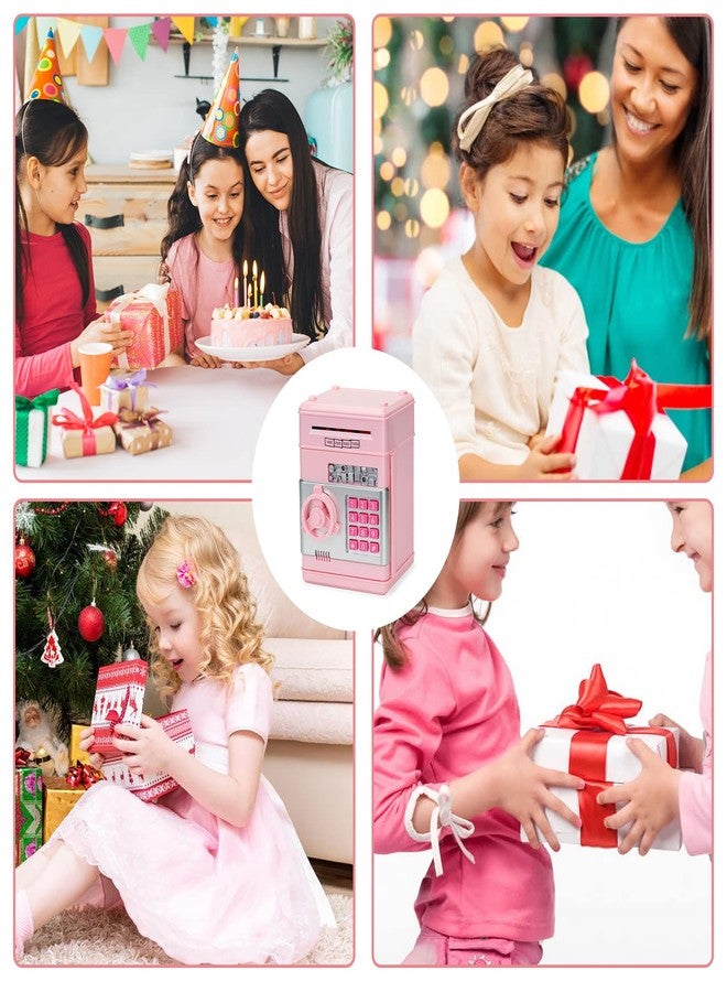 civan ATM Piggy Bank for Kids, Electronic Money Saving Box with Password, Safe Cash Coin Saving Bank Toys for Ages 8-13 3-8 Kids Girls Boys Birthday (Pink) - Image 5